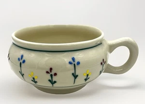 Hartstone Pottery Floral Long Stem Flowers Handled Soup Mug - Picture 1 of 10