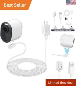 Cable de carga magnético compatible con Arlo Ultra/Pro de 6 pies con adaptador de carga rápida - Imagen 1 de 9