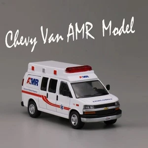 1:64 Diecast Chevy Van AMR Ambulance - Detailed Metal Emergency Car Model - Picture 1 of 10