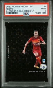 Pedro 2020 Panini Chronicles Illusions #4 Serie A Black Circles 1/1 PSA 9 - Imagen 1 de 3