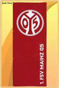 Hissfahne 1. FSV Mainz 05 Flagge Fahne Wappen Mastfahne Logo Gr. 300x120cm NEU - Bild 1 von 1