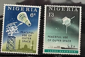 NIGERIA 1963 Peaceful use of Outer Space set lightly hinged mint
