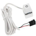 White Computer Power Button Switch for Desk PC