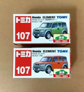 Tomica No.107 Honda Element Green Limited & Orange 2-Car Set NEW from Japan - Picture 1 of 6