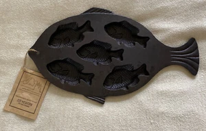 Old Mountain 10145 campfire-cookware,Cast Iron Fish Pan Black NEW! - Picture 1 of 12