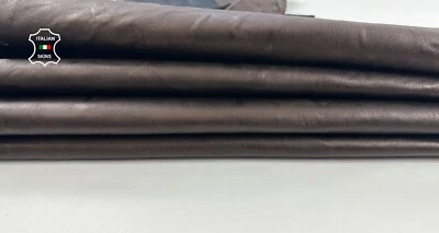 METALLIC BRONZE ANTIQUED rustic thick Lamb leather 2 skins 15sqf 1.0mm #C3414 - Image 1 of 4