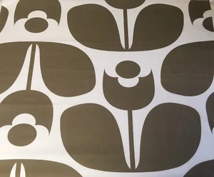 47cm L x 68cm W Orla Kiely Wallflower Mushroom Lightweight Fabric Cotton New - Picture 1 of 3