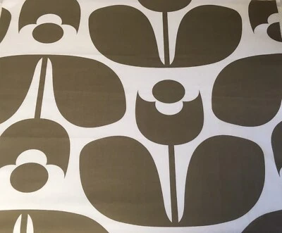 47cm L x 68cm W Orla Kiely Wallflower Mushroom Lightweight Fabric Cotton New - Image 1 of 3