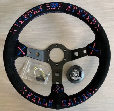 330mm Deep Dish Steering Wheel - Fit 6 hole Hub Like Vertex Nardi NRG Grip - Image 1 of 4