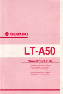 2001 Suzuki LT-A50 Manual del propietario - Alta resolución PDF DESCARGAR - Imagen 1 de 1