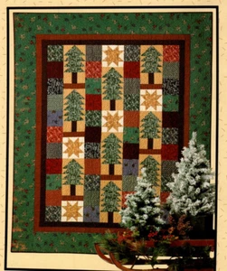Up North Wall Quilt Pattern Country Stars Trees & Squares Classic Thimbleberries - Picture 1 of 3