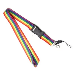 Lanyard Strap ID Badge Holder Rainbow Lanyard Phone Hang Rope Neck Straps LGBT - Zdjęcie 1 z 7