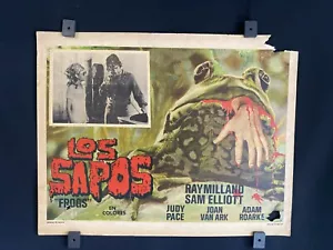 1972-FROGS-RAY MILLAND ~ SAM ELLIOTT ~ Sci-Fi - authentische mexikanische Lobby-Kartenkunst - Bild 1 von 5