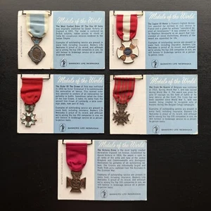 Vintage 5 Ct. Lot Bankers Life Nebraska Medaillen der Welt Miniatur Werbung - Bild 1 von 7