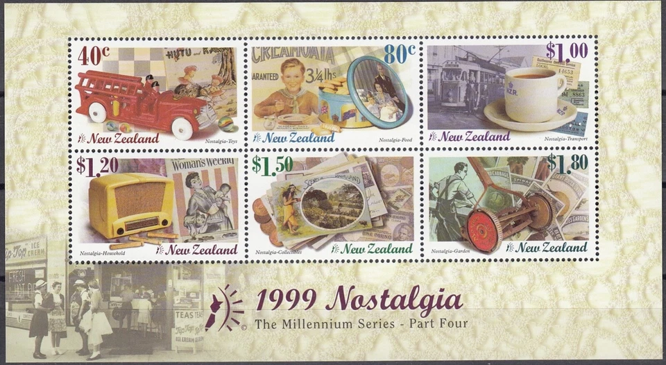 NEW ZEALAND 1999 Nostalgia, Limited Edition Miniature Sheet MNH - Image 1 of 1