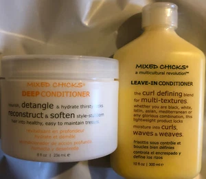 NEW 2 Pack Mixed Chicks Detangling Deep Conditioner 8 oz & Leave-In CONDITIONER - Picture 1 of 8