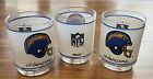 Rare VTG 80s LA Chargers Glasses Cocktail Frosted cups NFL Mobil Lot of 3 Only $24.99 on eBay