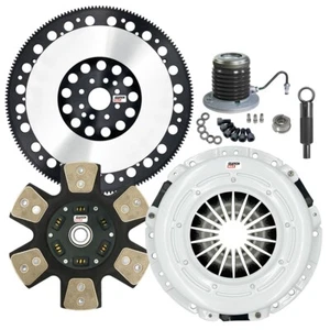 CM STAGE 4 CERAMIC CLUTCH KIT+SLAVE CYLINDER+SOLID FLYWHEEL for 11+ MUSTANG 3.7L - Picture 1 of 13