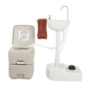 Removable Camping Sink Wash Basin,Portable Flush Toilet Vehicle Party - Picture 1 of 7