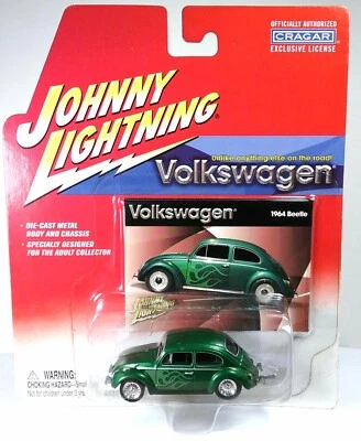 Johnny Lightning 1:64 Volkswagen Series 1964 Beetle con llamas fantasma Foto 1 de 4