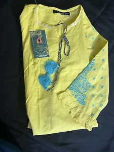 ‼️KHAADI BRAND BEAUTIFUL EMB KURTIS/SHIRT ONLY-Clearance - Many Sizes- $14 Only - Picture 1 of 10