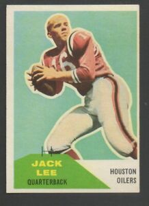 1960 Fleer Football Card #38 Jack Lee-Houston Oilers Ex Mint Card