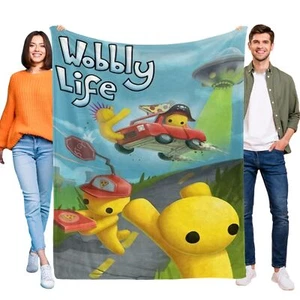 Wobbly Life Super Soft Flannel Throw Blanket for Bed Sofa All Season Gifts - Picture 1 of 7