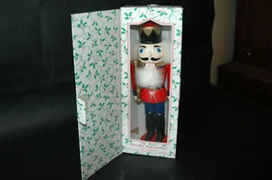 Vintage JC Penney 13.5” Wooden Novelty Nutcracker Soldier in Red Uniform New - Picture 1 of 7