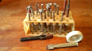 20 Tandy Leather Craft Tools plus other tools needed. come with the stand - Picture 1 of 7