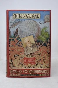 Cinq semaines en ballon – Voyage au centre de la Terre Jules Verne Hetzel - Foto 1 di 18