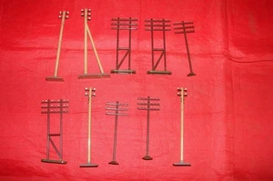 MKD HO KONVOLUT TELEGRAFENMASTEN TELEFON DEKOR ELEKTRISCHER ZUG - Bild 1 von 1