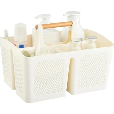 Vielseitiger Duschcaddy in Weiß – Großer Aufbewahrungskorb mit Fächern - Bild 1 von 4