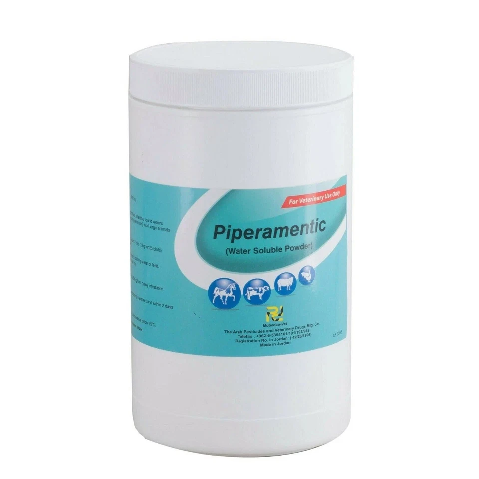 Desparasitante de piperazina 100g para aves, galinhas, patos, pássaros – tratamento de vermes 360mg - Imagem 1 de 1