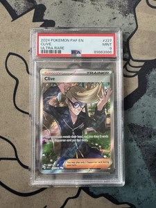 POKEMON CARD CLIVE FULL ART ULTRA RARE 227 PALDEAN FATES #227 GRADED PSA 9 MINT - Picture 1 of 2