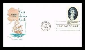 DR JIM STAMPS US COVER CAPTAIN JAMES COOK ALASKA FDC HOUSE OF FARNAM CACHET - Picture 1 of 2