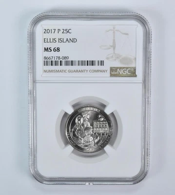 2017-P Washington Quarter ATB Ellis Island MS68 NGC - Image 1 of 4