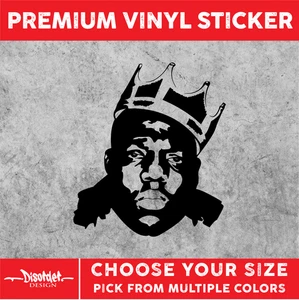 NOTORIOUS B.I.G. [VINYL STICKER]-for Car/Truck WINDOW-LAPTOP-FOLDR-U PCK CLR/SZE - Picture 1 of 6