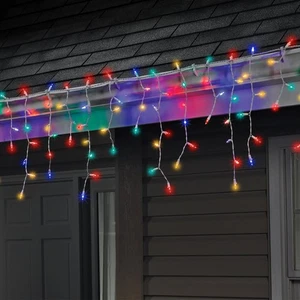 Celebrations Gold LED Mini Multicolored 100 ct Icicle Christmas Lights 5.67 ft. - Picture 1 of 2