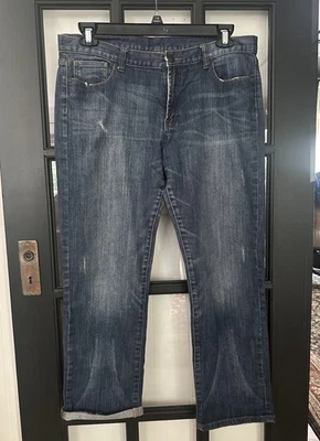 🩷 Pantalones de mezclilla recortados Y2K Newport News Jeanology Boyfriend talla 10 34x28 Foto 1 de 4