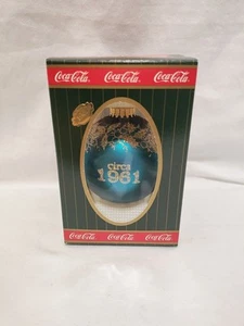 Coca Cola Santa Christmas Ornament, Printed Ribbon Trim A Tree Collection 1961 - Picture 1 of 7
