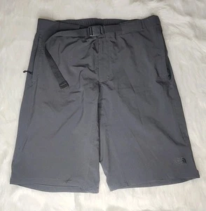The North Face Men's Belted Nylon Dark Gray Hiking Outdoor Cargo Shorts 36 - Picture 1 of 8