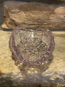 VTG American Brilliant Cut Glass Bowl Lavender Rare … Chip - Picture 1 of 7
