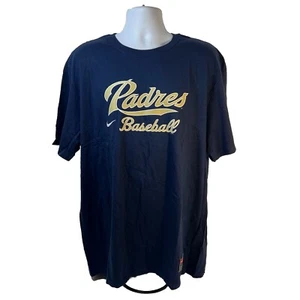 San Diego Padres Baseball Nike Shirt Men 2XL Navy Blue NWT Dead Stock 2010 New - Picture 1 of 24