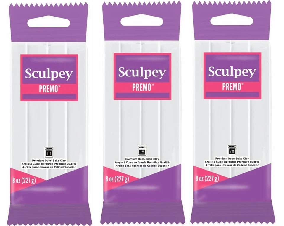 M00564x3 MOREZMORE Premo Sculpey BRANCO 8 oz Escultura Modelagem Argila Polimérica - Imagem 1 de 1