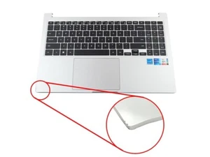 SAMSUNG GALAXY NP750TDA KEYBOARD PALMREST ASSEMBLY BA83-03831A ***BENT CORNER*** - Picture 1 of 2