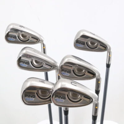 Juego de Plancha Ping G 6-W,U Punto Amarillo Grafito CFS 70 Regular Derecha G-150677 Foto 1 de 4