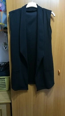 Gilet donna, giacca ragazza, nero, blazer elegante, taglia unica.  - Imagen 1 de 3