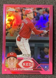 2023 Topps Chrome Tyler Stephenson Magenta Refractor /399 Reds