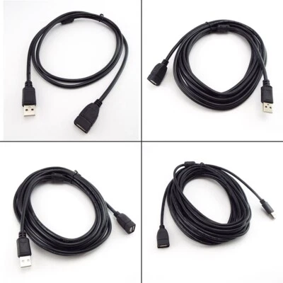 USB 2.0 Cable Extender Cord Wire Data Transmission Cables Extension Mouse - Image 1 of 4