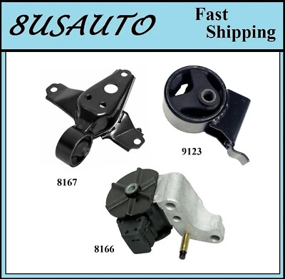 3 PIEZAS MONTAJE MOTOR Y TRANS AJUSTE TOYOTA PASEO, TERCEL 1.5L 4 velocidades - transmisión automática Foto 1 de 4